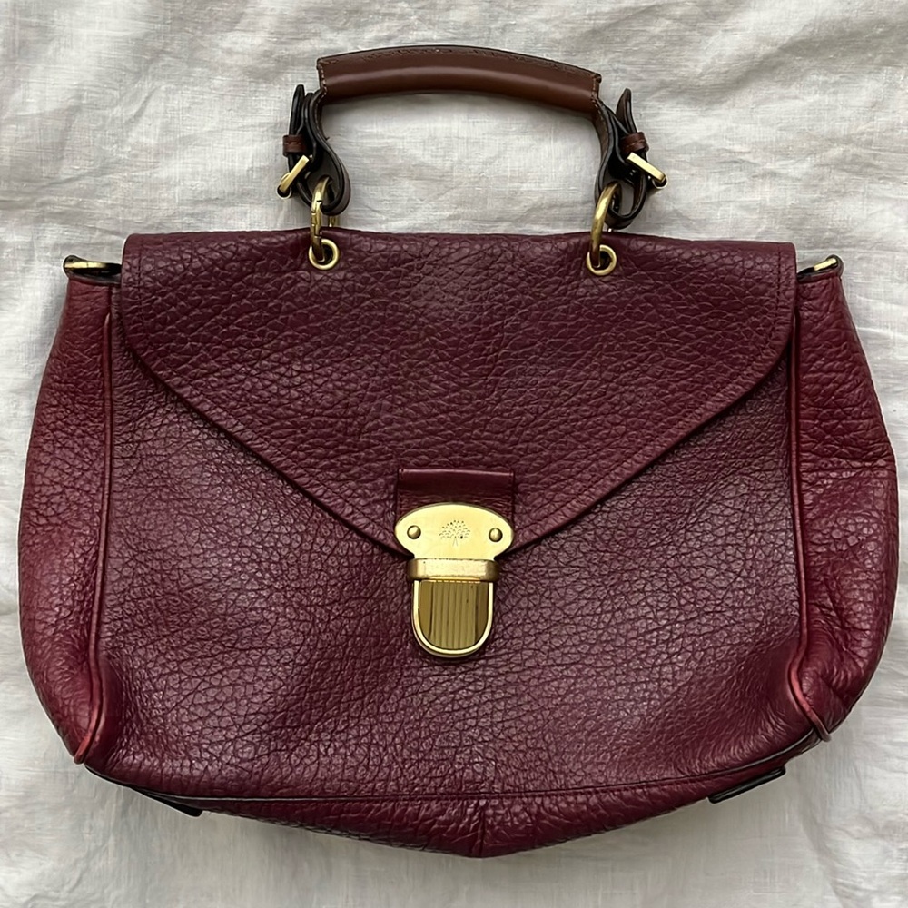 Mulberry Polly Push Lock Bag in Burgundy